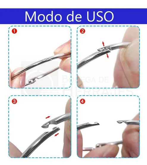Paquete de 250 argollas abatibles articuladas metálicas con bisagra de perno remachado en acabado niquelado (plateado). Medida de 19 mm de diámetro interior, ideal para carpetas, agendas, menús, publicaciones impresas, carteles colgantes y gráficos. Capacidad para almacenar 150 hojas.