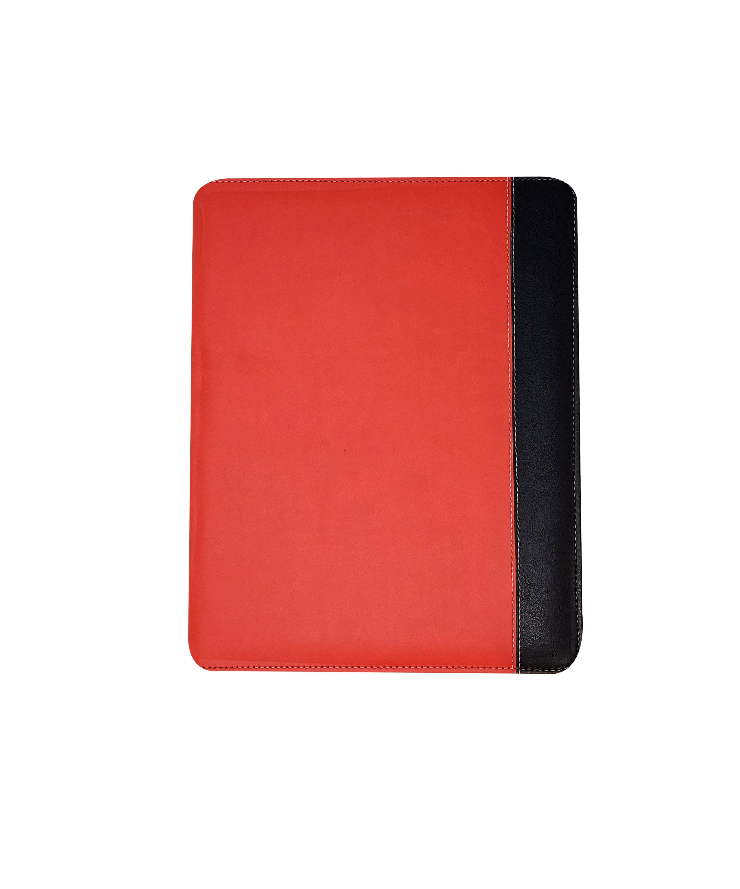 Carpeta ejecutiva carta bitono portablock con bolsillos de color rojo, fabricada con materiales de primera calidad en México. Ideal para organizar documentos de oficina y presentaciones. Entrega inmediata y atención personalizada.