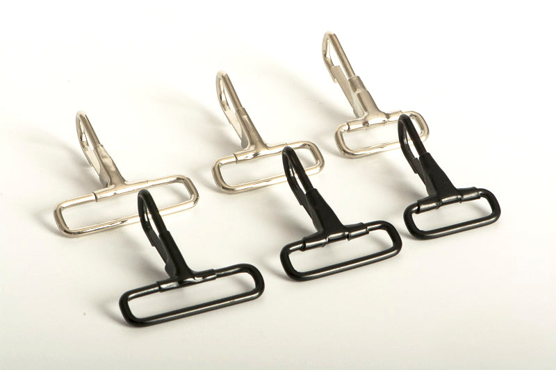 Bandola metálica fija de 35mm y pasa cinto de 30mm en acabado níquel, latón, negro u oro viejo, para mochilas, bolsas de dama, maletines y petacas