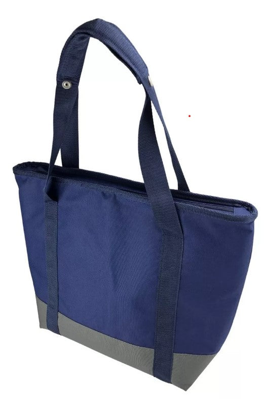 Bolsa térmica para alimentos o bebidas, mantiene la temperatura caliente o fría por más de una hora. Tamaño 52x40x15 cm, fabricada con 3 capas: lona poliéster de alta resistencia, material espumado térmico y vinil antiderrames lavable. Incluye asas reforzadas, cierre superior de cremallera y diseño plegable para ahorrar espacio. Ideal para transportar alimentos frescos del mercado o supermercado. Resistente, lavable y fácil de usar.