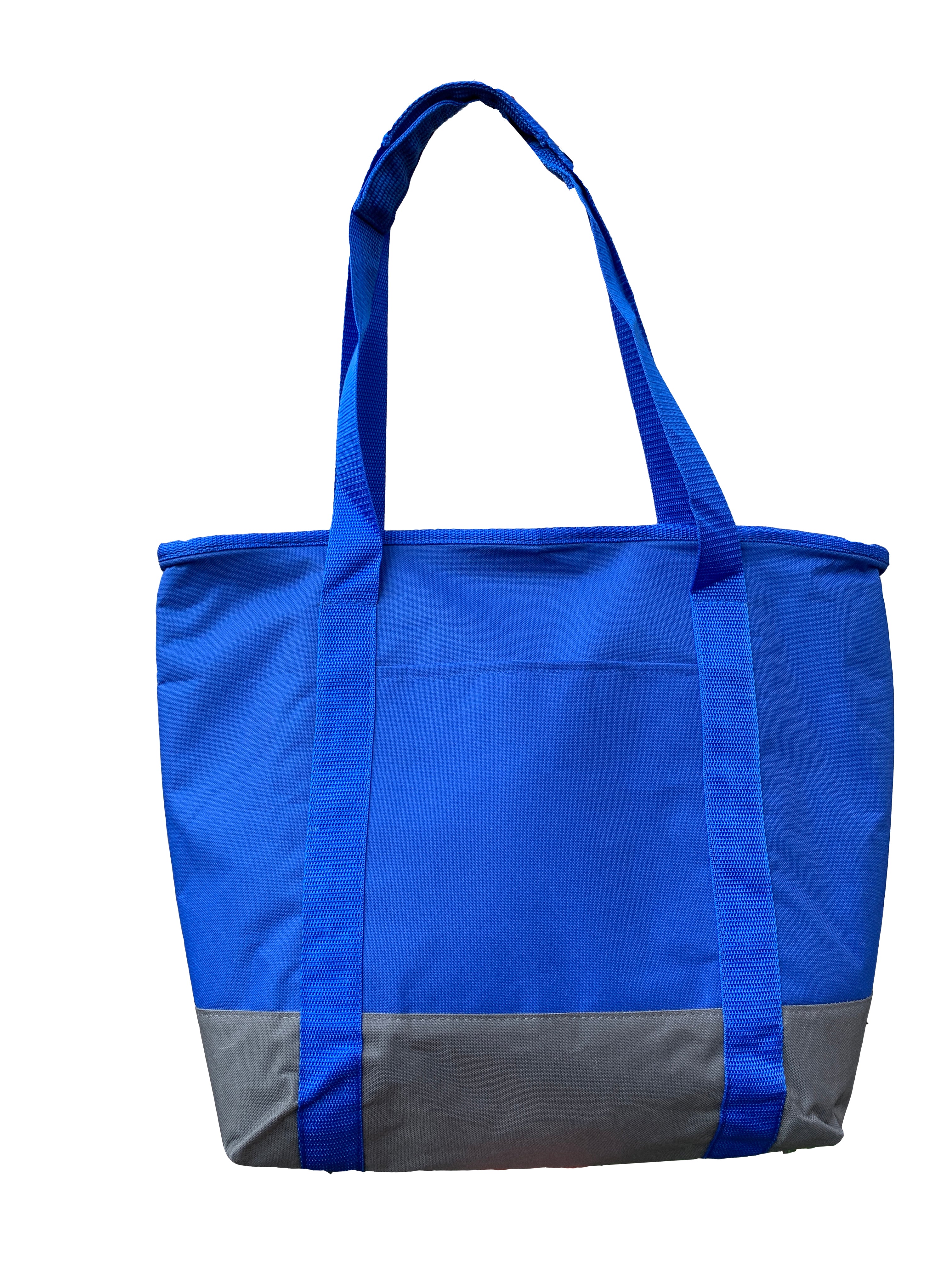 Bolsa térmica para alimentos o bebidas, mantiene la temperatura caliente o fría por más de una hora. Tamaño 52x40x15 cm, fabricada con 3 capas: lona poliéster de alta resistencia, material espumado térmico y vinil antiderrames lavable. Incluye asas reforzadas, cierre superior de cremallera y diseño plegable para ahorrar espacio. Ideal para transportar alimentos frescos del mercado o supermercado. Resistente, lavable y fácil de usar.