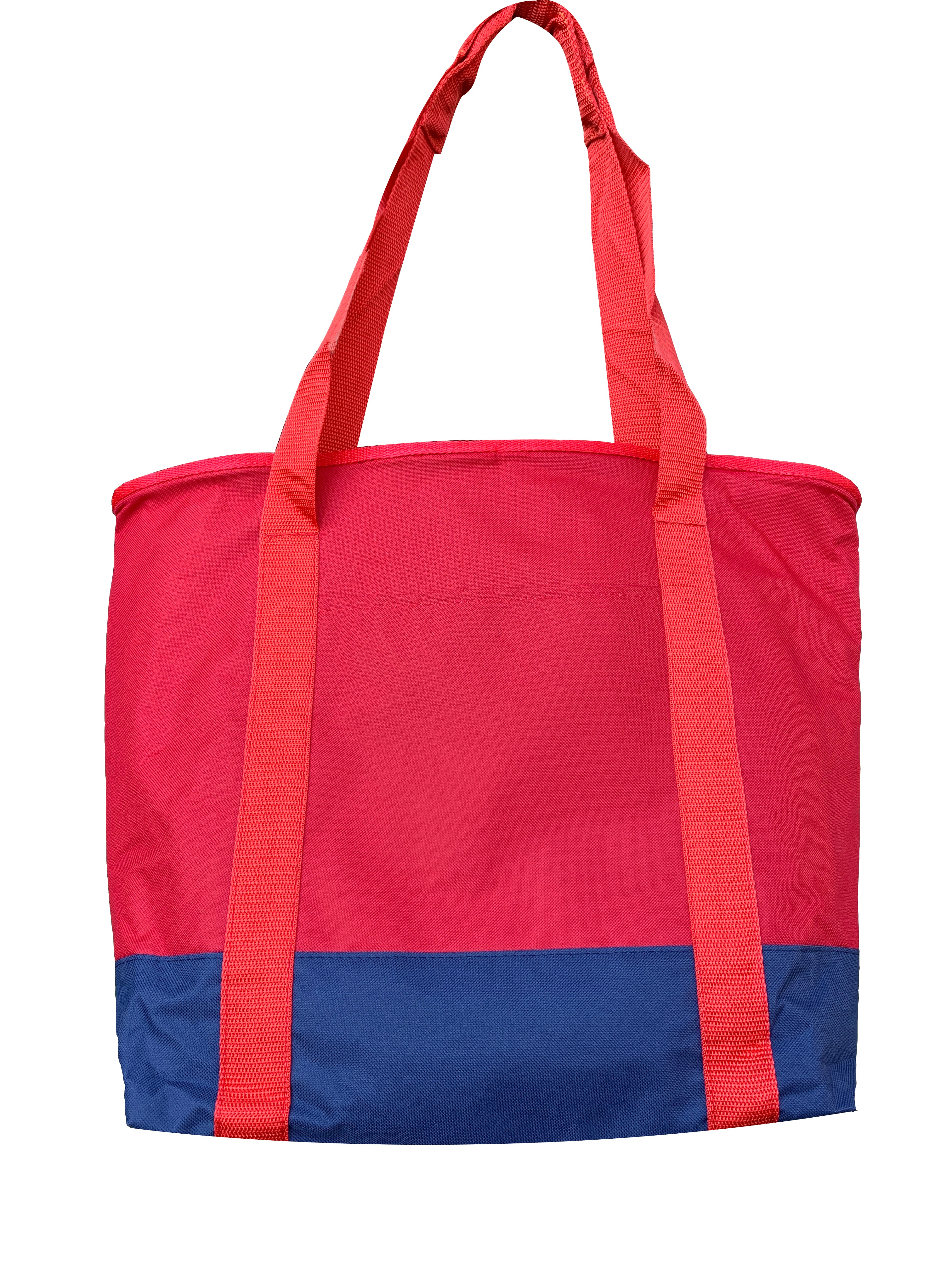 Bolsa térmica para alimentos o bebidas, mantiene la temperatura caliente o fría por más de una hora. Tamaño 52x40x15 cm, fabricada con 3 capas: lona poliéster de alta resistencia, material espumado térmico y vinil antiderrames lavable. Incluye asas reforzadas, cierre superior de cremallera y diseño plegable para ahorrar espacio. Ideal para transportar alimentos frescos del mercado o supermercado. Resistente, lavable y fácil de usar.