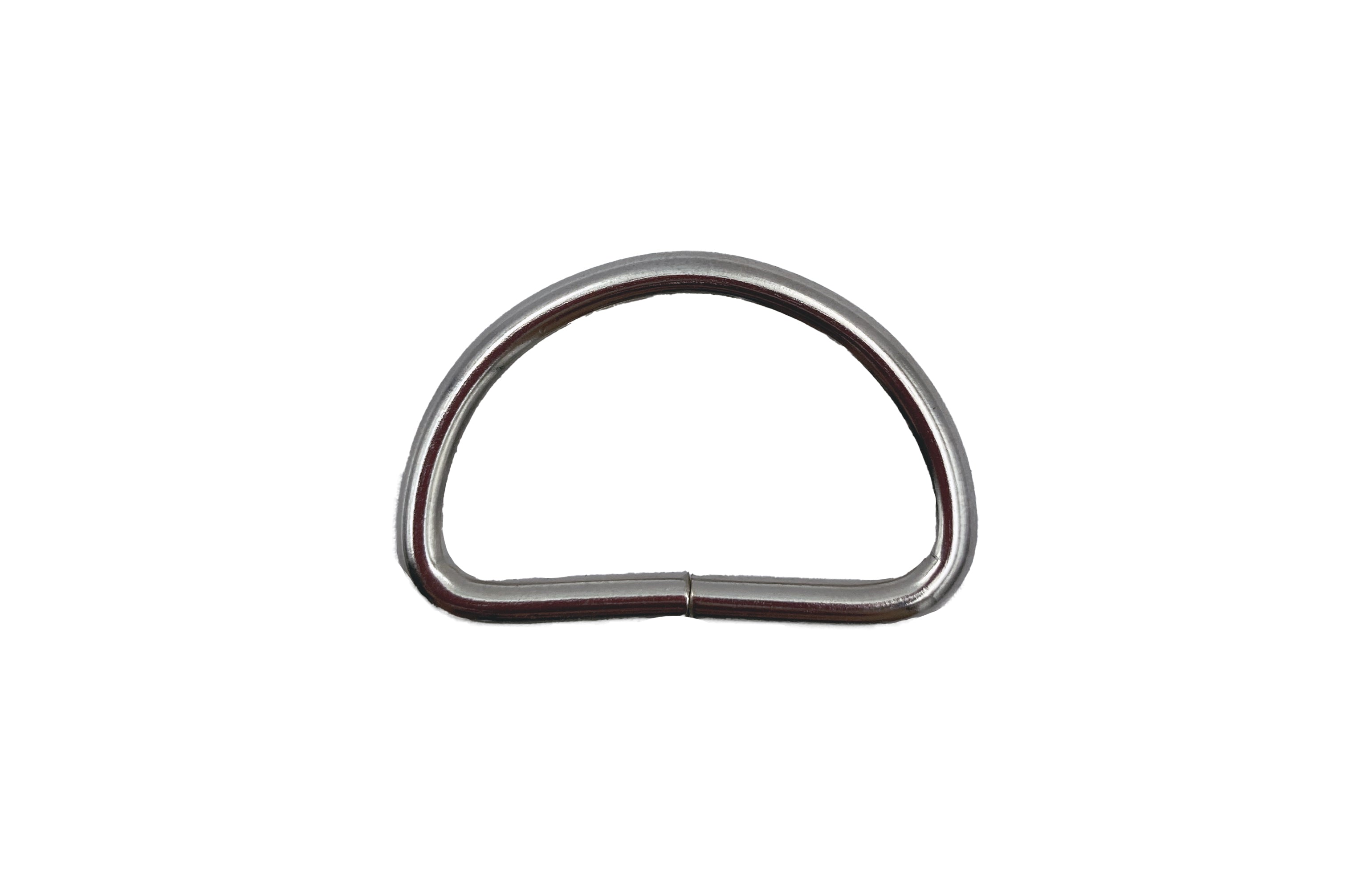 Media argolla fija metálica de 25 mm con acabado níquel, calibre 2.5 mm. Ideal para confección, proyectos industriales y manualidades. Material resistente y funcional.