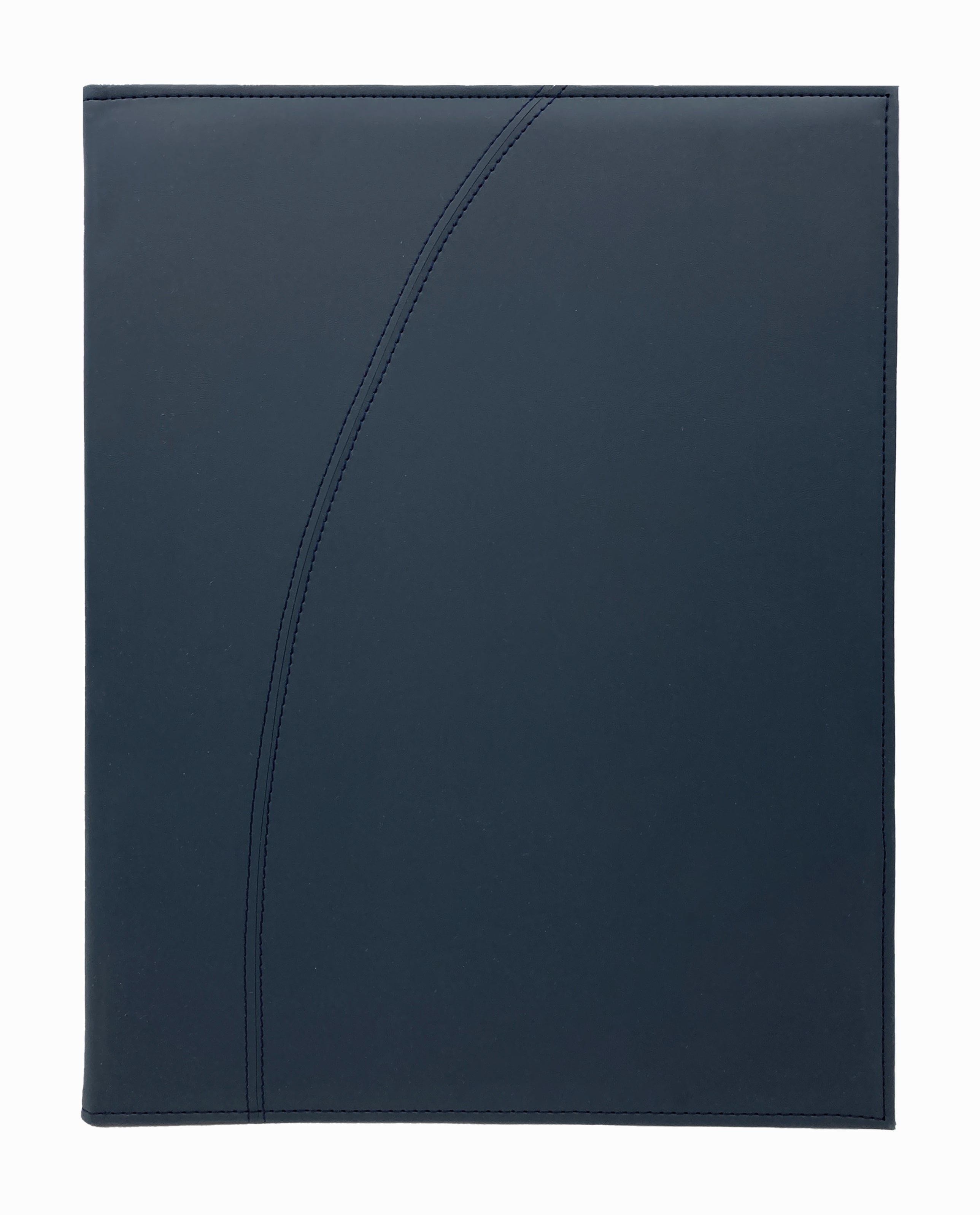 Fólder porta título universitario en curpiel, ideal para proteger documentos de gran formato como títulos de licenciatura, maestría o doctorado. Color azul. Exterior de curpiel con interior de poliéster, tapas acolchonadas y medidas de 32 x 42 cm. Adecuado para grabado en seco, hot stamping, láser o serigrafía. Perfecto para eventos académicos y corporativos.