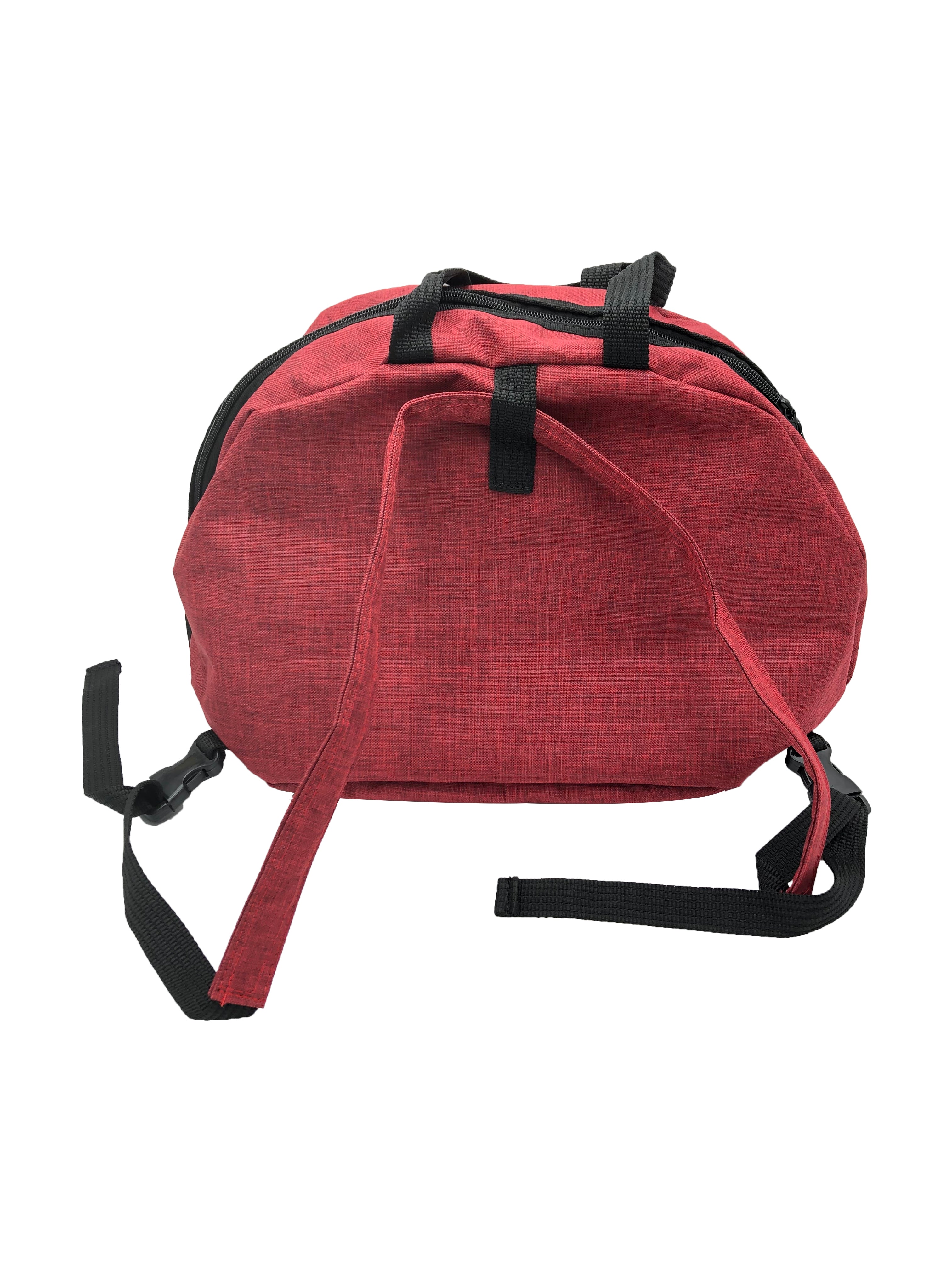 Funda para casco de motocicleta impermeable a salpicaduras, acolchonada y con forro suave para evitar rayones. Compatible con todos los tamaños y modelos de casco (S a XXXL, jet, completo, enduro). Incluye asas superiores, correa tipo mochila y bolsillo exterior con cinta reflejante. Disponible en negro, azul, gris y rojo. Hecho en México con materiales de alta calidad.