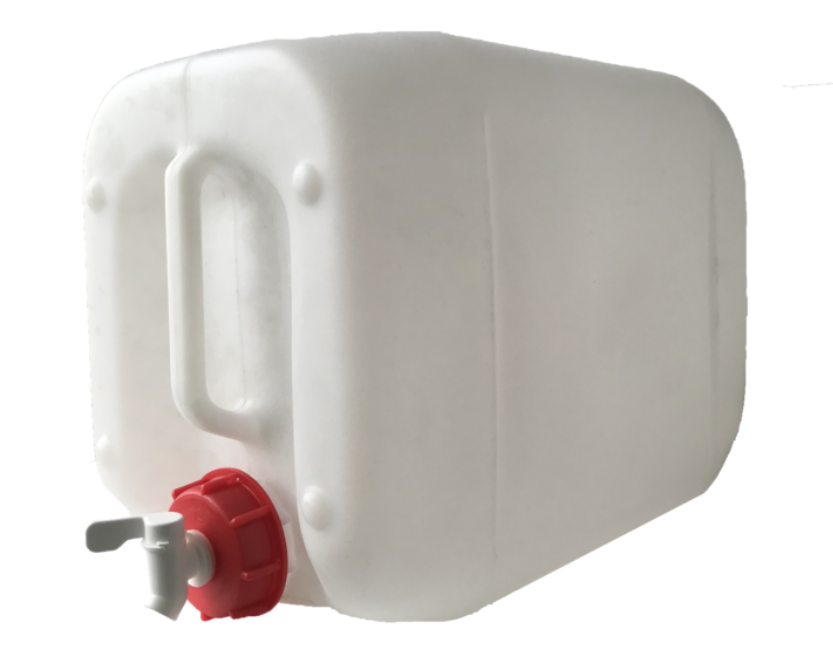 Válvula con cierre de palanca de un cuarto de vuelta y sistema de auto-venteo para garrafas con rosca de 61 mm, ideal para líquidos como agua, solventes, jabón líquido, gasolina y aceite; flujo continuo y diseño anti goteo, para garrafas de 10,20 y 50 litros.