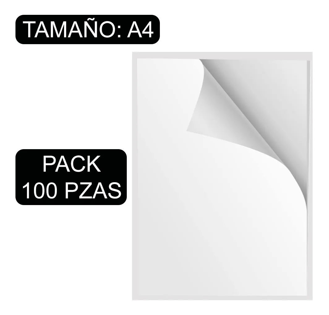 Hojas adhesivas A4 para imprimir etiquetas, con papel couche mate blanco de 80 gramos, ideal para impresoras láser y de inyección de tinta, para empaques y productos